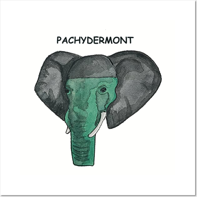 Pachydermont Vermont Elephant Shirt Wall Art by alittlebluesky